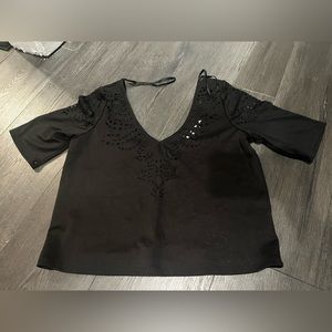 Eyelet top, Black, Kimchi Blue